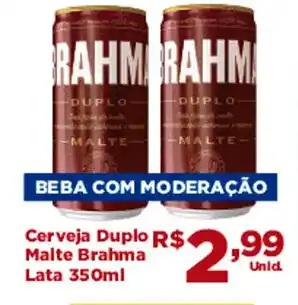 Tatico Cerveja Duplo Malte Brahma lata 350ml oferta