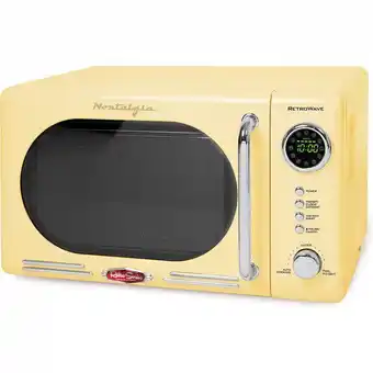 Carrefour Nostalgia micro ondas retro de bancada 19 litros multifuncional 110v 700w amarelo oferta