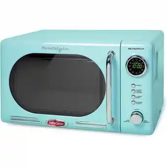 Nostalgia micro ondas retro de bancada 19 litros multifuncional 110v 700w verde agua