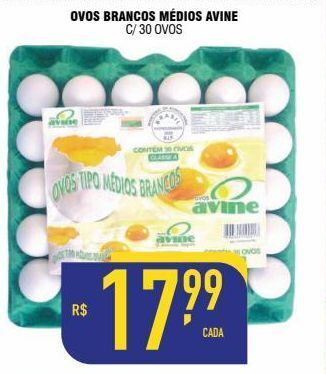 Mercantil Rodrigues Ovos brancos médios avine oferta