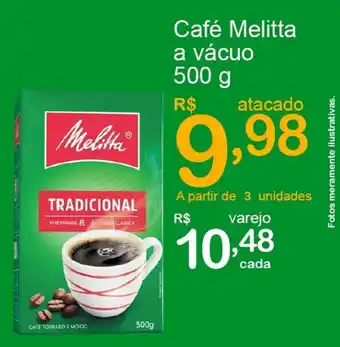 Giga Atacado Cafe Melitta a vacuo 500g oferta