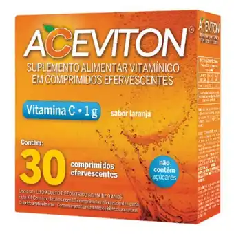 Aceviton vitamina c 1g - com 30 comprimidos efervescentes