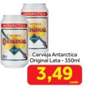 Shibata Supermercados Cerveja Antarctica Original lata 350ml oferta