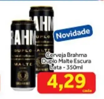 Shibata Supermercados Cerveja Brahma Duplo Malte Escura Lata 350ml oferta