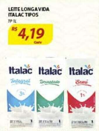 Assaí Atacadista Leite Longa Vida Italac tipos 1L oferta