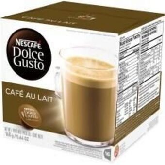 Café em cápsula nescafé dolce gusto café au lait 16 cápsulas
