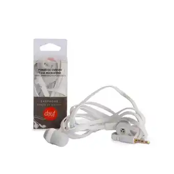 Fone de ouvido dauftech branco/preto