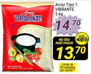 Amarelinha supermercados Arroz Tipo 1 Vibrante 5kg oferta