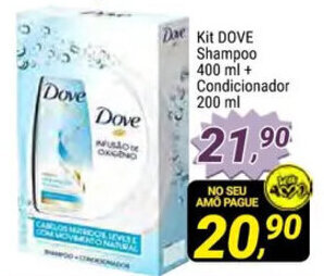 Amarelinha supermercados Kit Dove Shampoo 400ml + Condicionador 200ml oferta