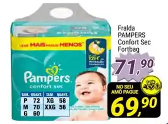 Amarelinha supermercados Fralda Pampers Cofort Sec fortbag oferta