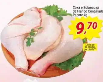 Amarelinha supermercados Coxa e Sobrecoxa de Frango Congelada pacote 1kg oferta