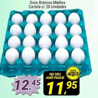 Amarelinha supermercados Ovos Brancos Medios Cartela c/20 unidades oferta