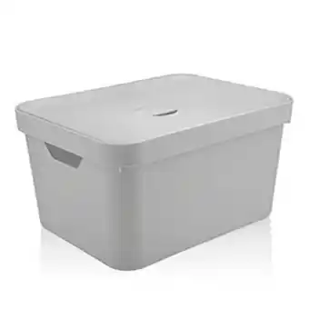 Caixa organizadora cube retangular com tampa 32l branca - martiplast