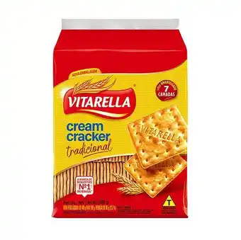 Atacadão Biscoito salgado cream cracker pacote 350g - vitarella oferta