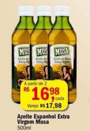 Ultrabox Azeite Espanhol Extra Virgem Musa 500ml oferta