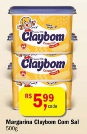 Margarina Claybom com sal 500g