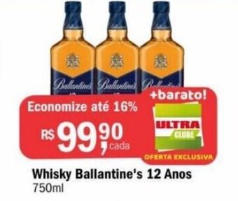 Ultrabox Whisky Ballantine's 12 anos 750ml oferta
