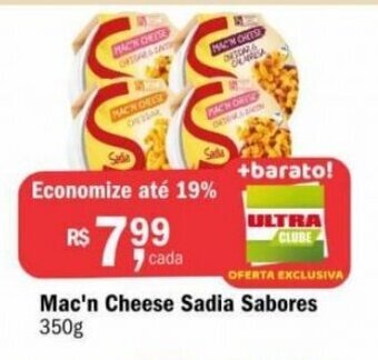Ultrabox Mac'n cheese Sadia Sabores 350g oferta