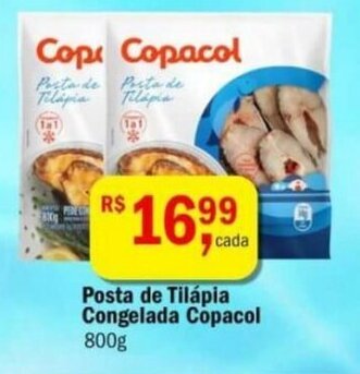 Ultrabox Posta de Tilapia Congelada Copacol 800g oferta