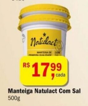 Ultrabox Manteiga Natulact Com Sal 500g oferta