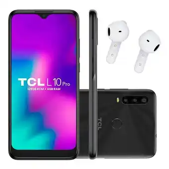 Carrefour Kit smartphone tcl l10 pro cinza titânio + fone de ouvido bluetooth tcl moveaudio s150 branco oferta