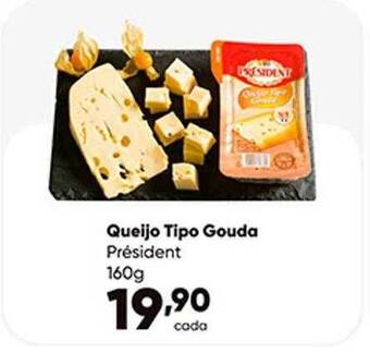 Zaffari Queijo tipo gouda président oferta