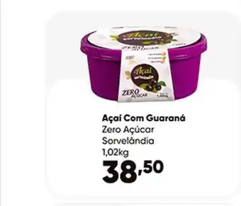 Zaffari Açaí com guaraná zero açúcar sorvelãndia oferta