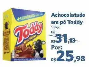 Sam's Club Achocolatado em pó toddy 1.8 kg oferta