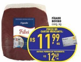 Mercantil Rodrigues Fígado bovino cong. kg oferta