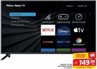 GBarbosa Smart tv led 40” philco roku ptv40g65 oferta