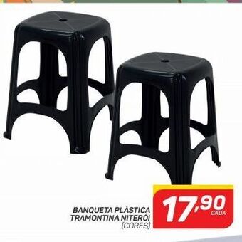 Banqueta plástica tramontina niterói (cores