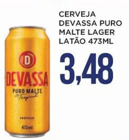 Cerveja devassa Puro Malte lager latao 473ml