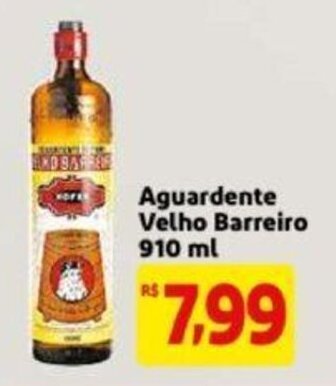 Aguardente Velho Barreiro 910ml