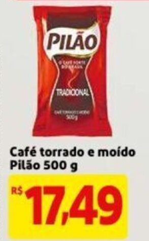 Extra Supermercado Cafe Torrado e moido Pilao 500g oferta