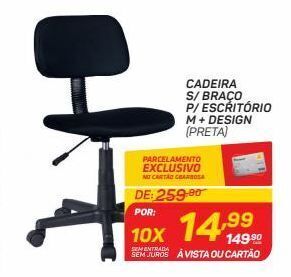 GBarbosa Cadeira s/ braço p/ escritório m + design oferta