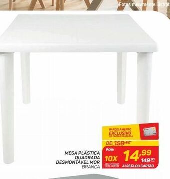 GBarbosa Mesa plástica quadrada desmontável mor oferta