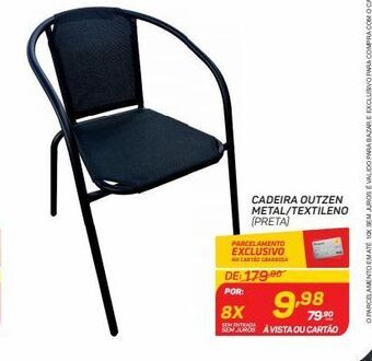 GBarbosa Cadeira outzen metal/textileno oferta