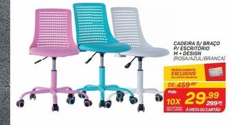 GBarbosa Cadeira s/ braço p/ escritório m + design oferta