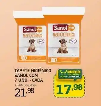 Cooper Tapete higiênico sanol com - cada oferta
