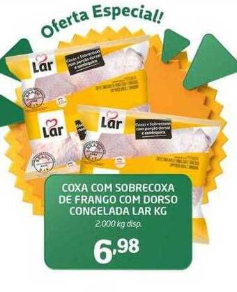 Cooper Coxa com sobrecoxa de frango com dorso congelada lar kg oferta