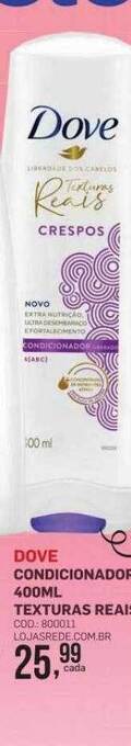Lojas Rede Dove condicionador oferta