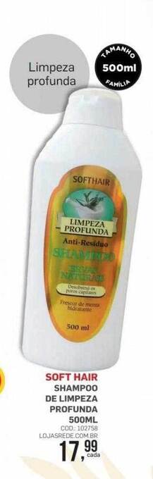 Lojas Rede Soft hair shampoo de limpeza profunda oferta