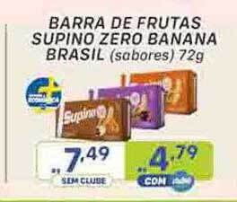 Prezunic Barra de frutas supino zero banana brasil oferta