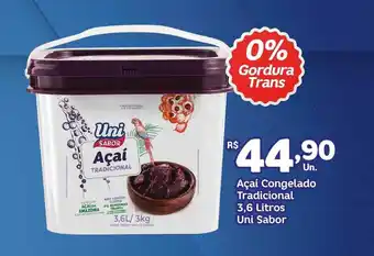 Shibata Supermercados Açaí congelado tradicional uni sabor oferta