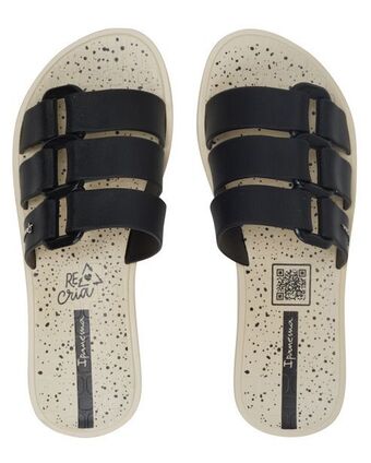 Riachuelo Chinelo slide recria bold ipanema preto oferta