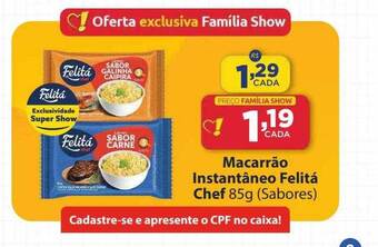 Super Show Macarrão instantâneo felitá chef oferta