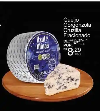 Queijo gorgonzola cruzília fracionado