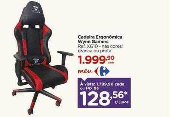 Carrefour Cadeira ergonômica wynn gamers oferta