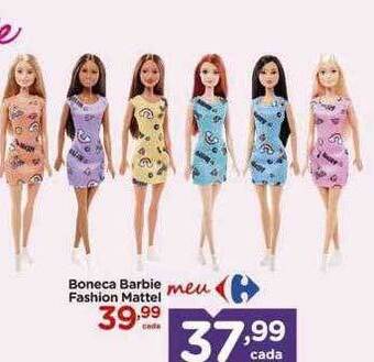 Carrefour Boneca barbie fashion mattel oferta