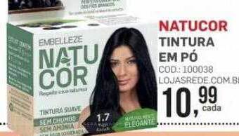 Lojas Rede Natucor tintura em pó oferta